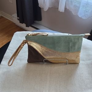 Wristlet purse pastel mint